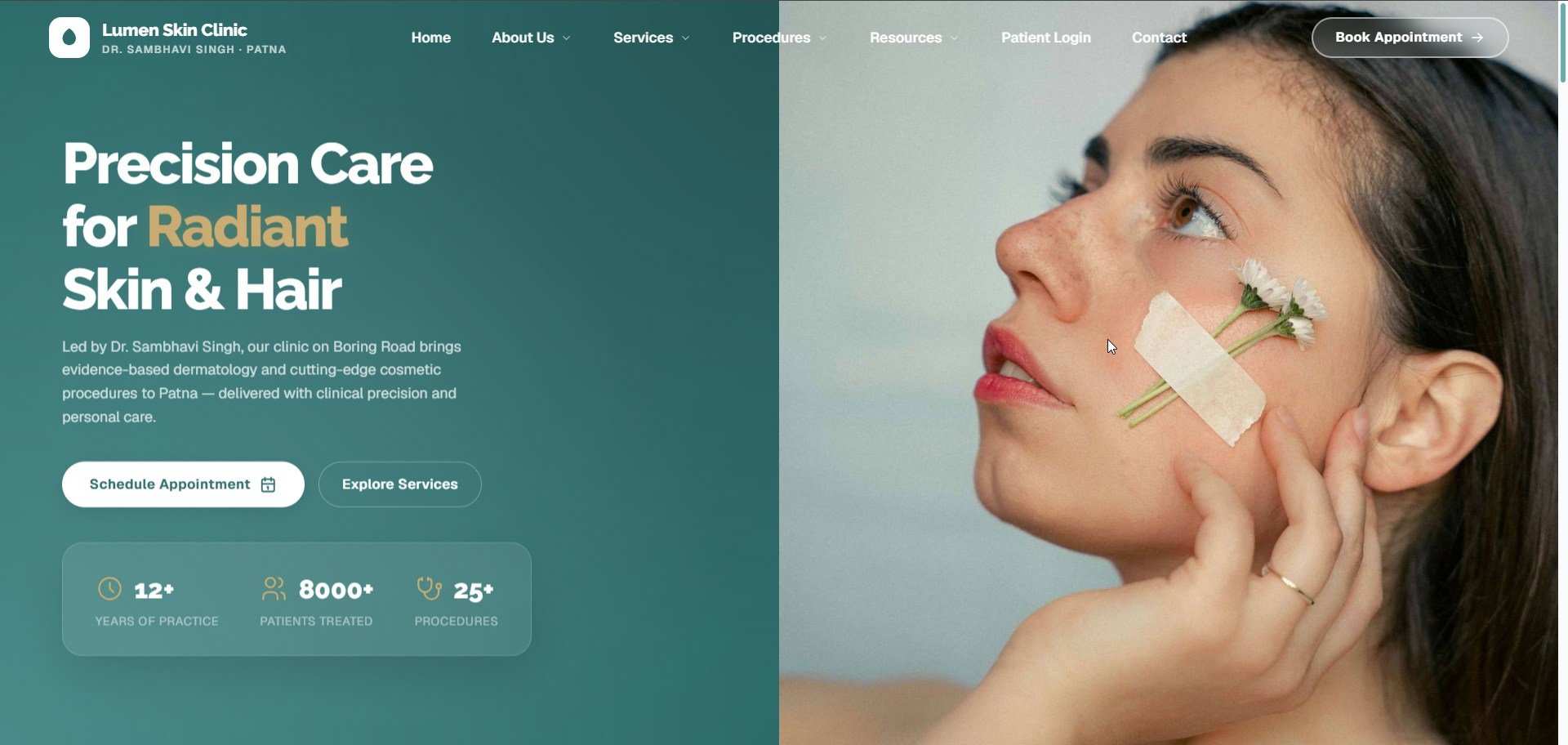 Lumen Clinic website